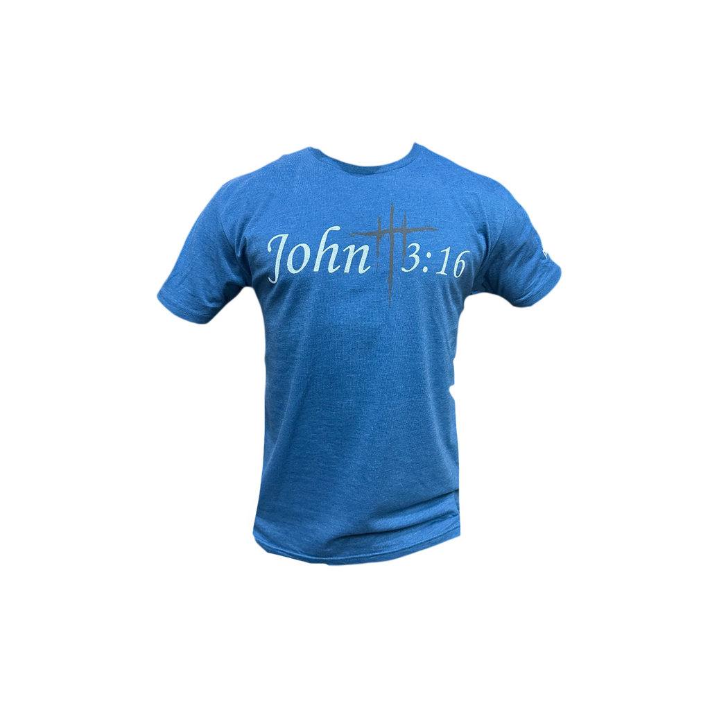 Blue John 3:16 Tee