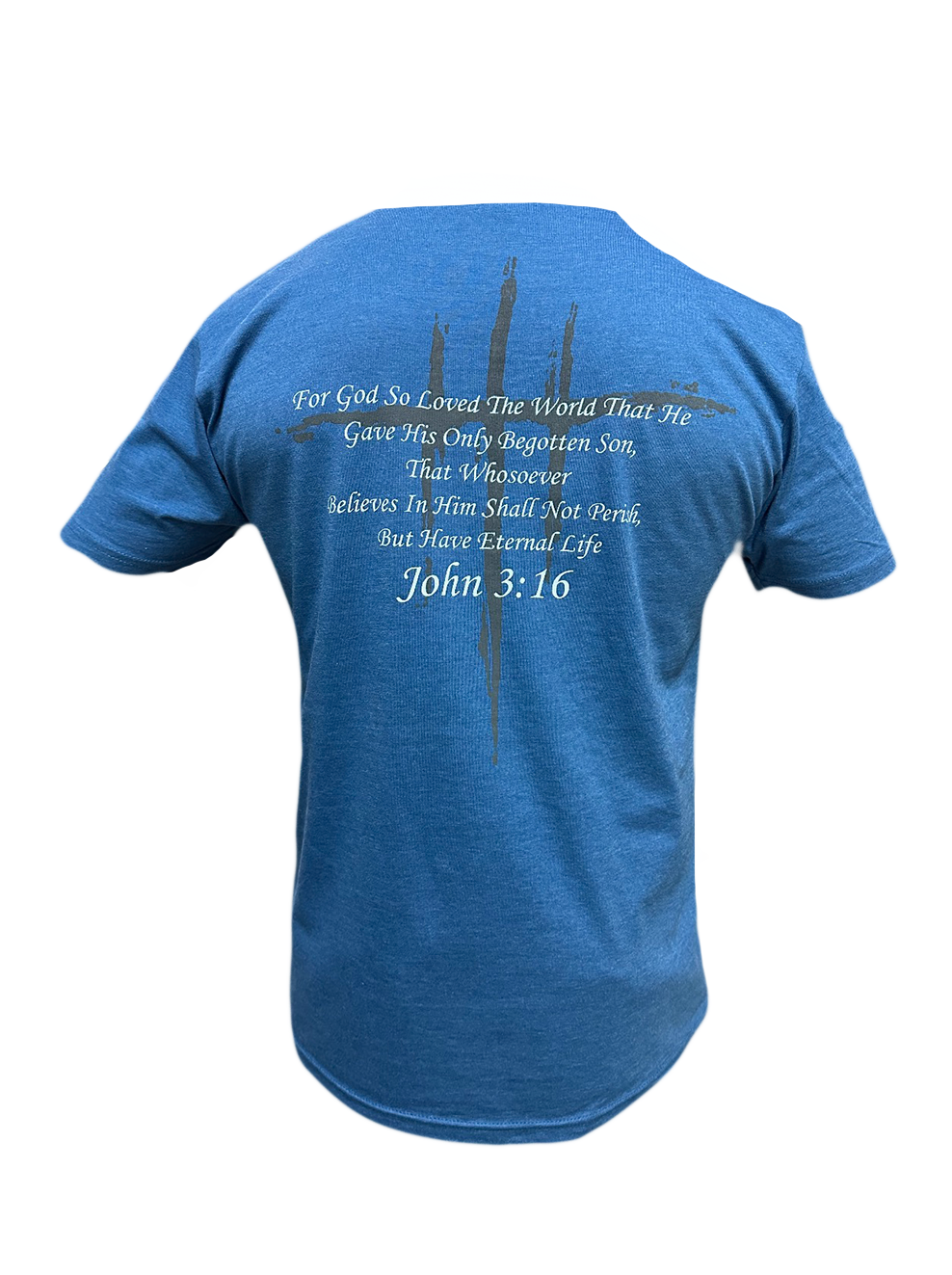Blue John 3:16 Adult T-Shirt
