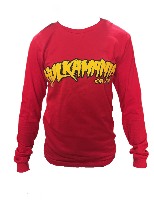 Red Hulkamania Adult Longsleeve T-Shirt