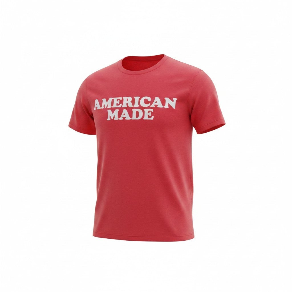 Red American Made Hulkamania Adult T-Shirt