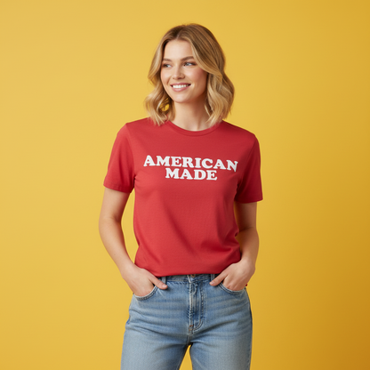 Red American Made Hulkamania Adult T-Shirt