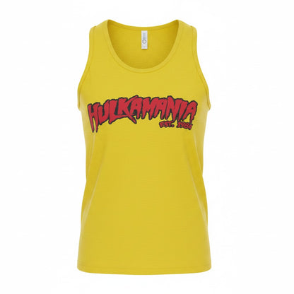 Mens Yellow Hulkamania Tank Top