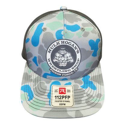 Richardson Gray/Blue/Mint Wrestling Shop Trucker Hat