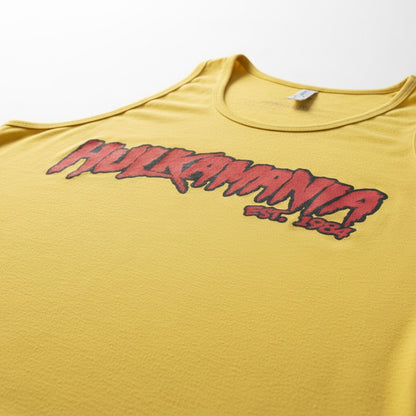Mens Yellow Hulkamania Tank Top