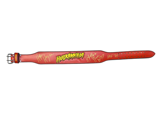 Red Hulkamania Cardillo Weight Belt Signed
