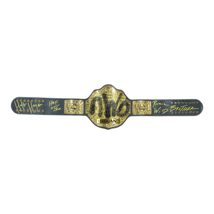 Hulk Hogan Signed 24kt Big Gold nWo Spray Paint Replica Title Belt
