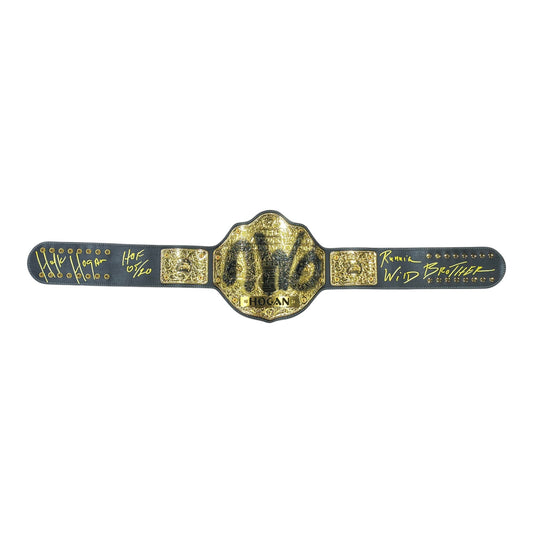 Hulk Hogan Signed 24kt Big Gold nWo Spray Paint Replica Title Belt