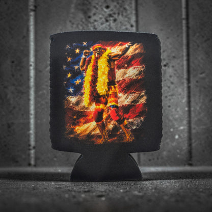 Bow N Arrow Flag Art Can Koozie