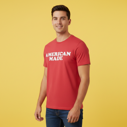 Red American Made Hulkamania Adult T-Shirt