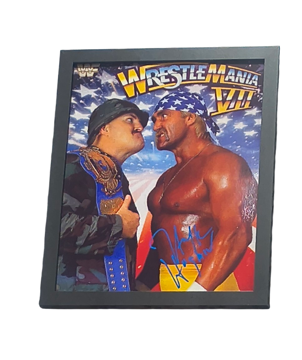 WrestleMania Seargent Slaughter Signed 16x20 Poster