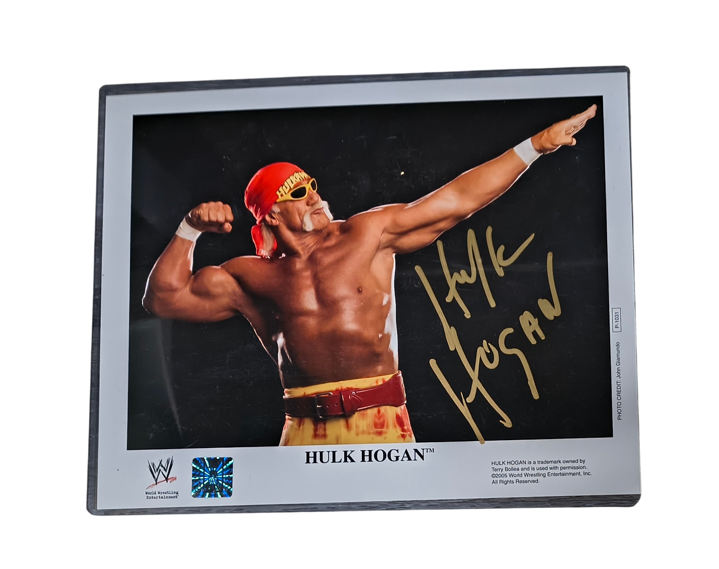 WWE Original Promo Hulk Bow N Arrow Signed 8x10 Photo