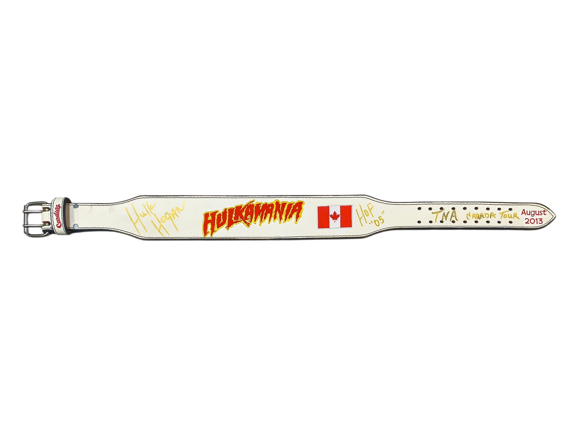 White Hulkamania Canada Cardillo Weight Belt Signed