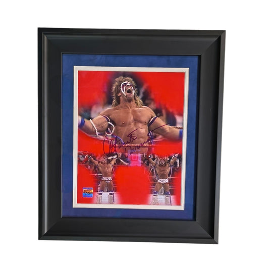 Framed Ultimate Warrior Signed 8x10 Photo