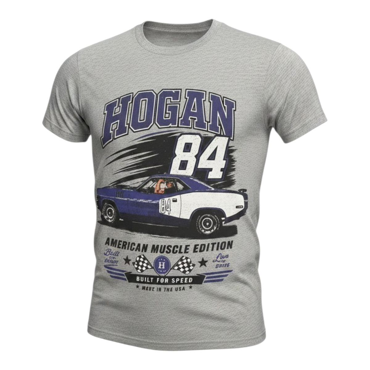 Gray Hogan 84 American Muscle Edition Adult T-Shirt