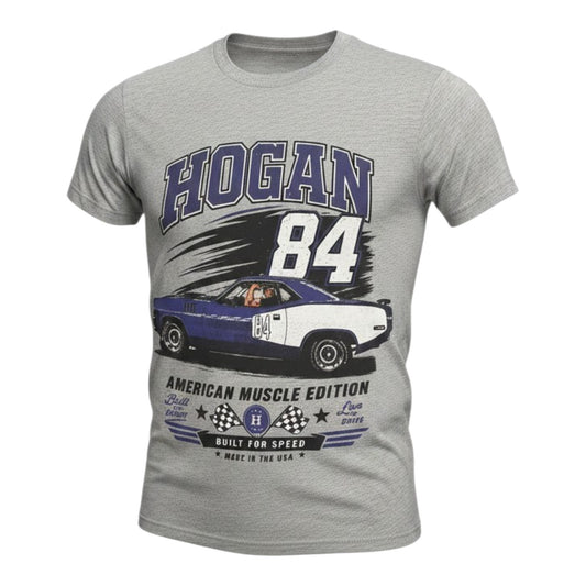 Gray Hogan 84 American Muscle Adult T-Shirt
