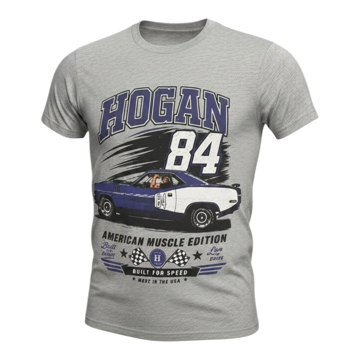 Gray Hogan 84 American Muscle Edition Adult T-Shirt