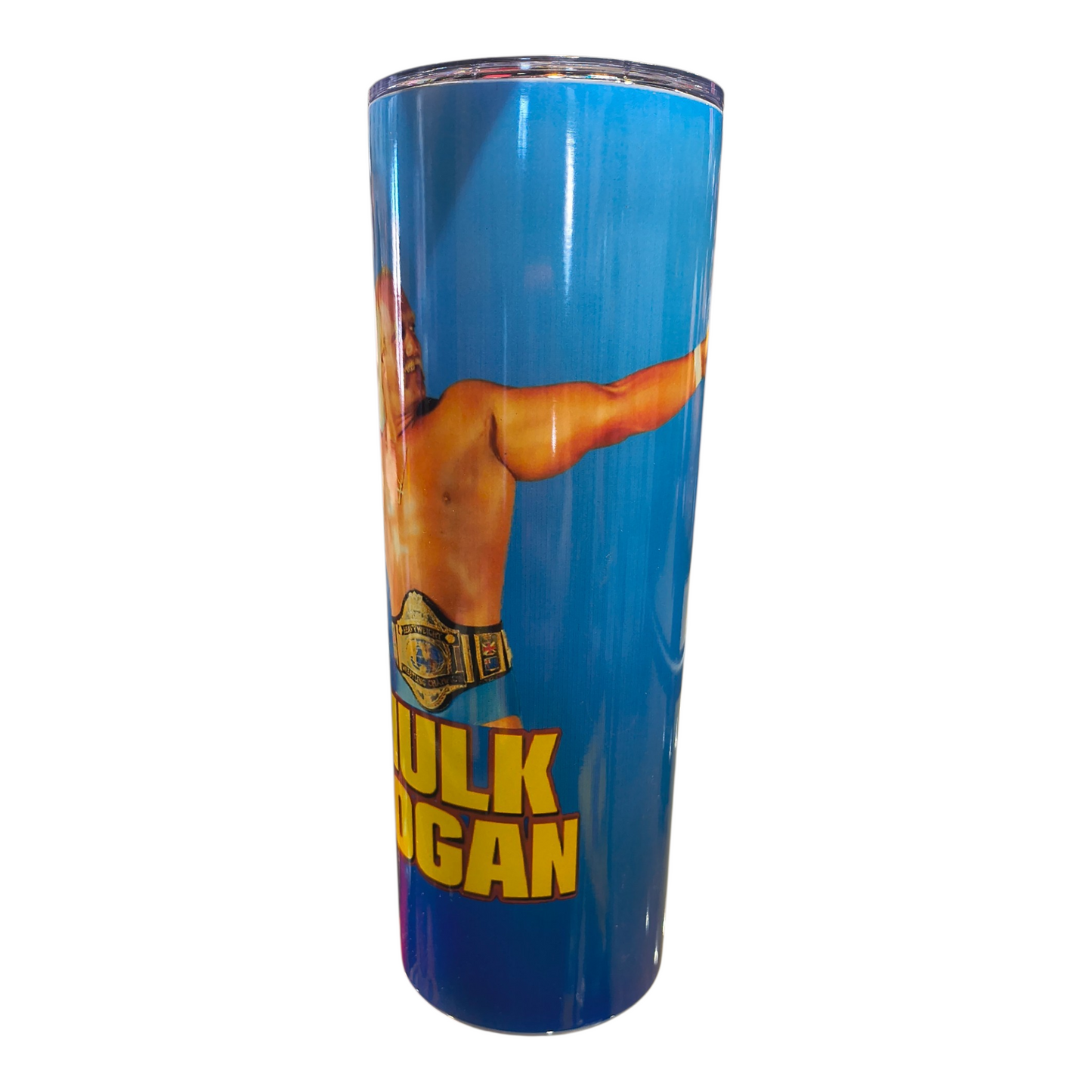 Blue Hulk Hogan 1986 20oz Skinny Aluminum Tumbler