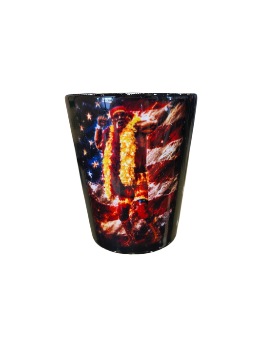 Bow N Arrow Flag Art Shot Glass