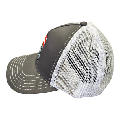 Gray/White Hollywood Hulk Hogan Merica Trucker Hat