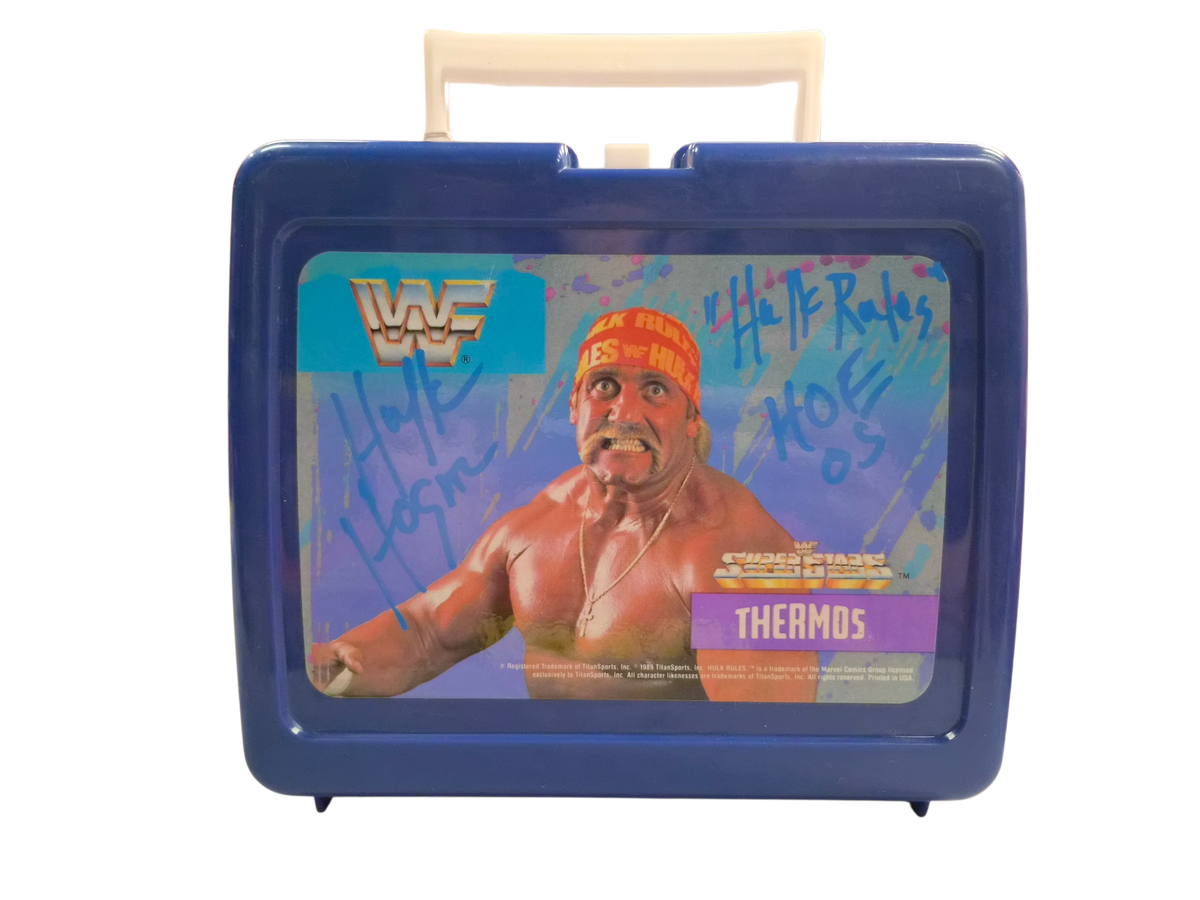 Hulk Hogan Signed Vintage Thermos Lunch Box