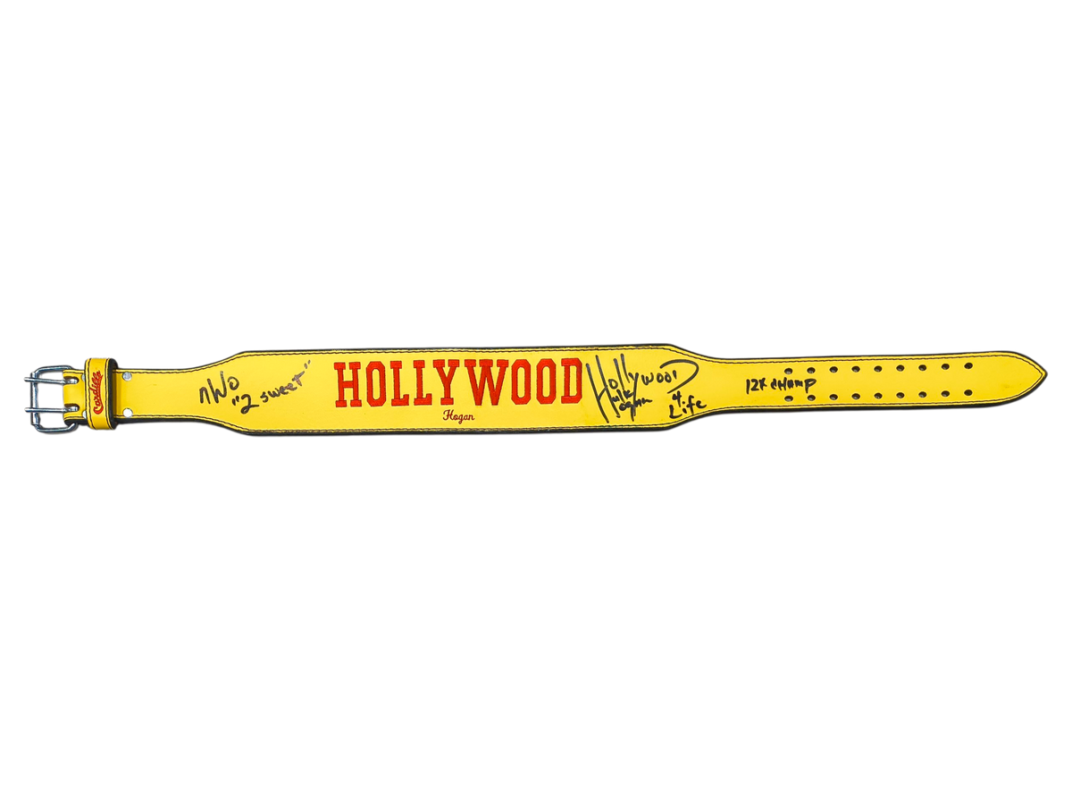 Yellow Hollywood nwo Cardillo Weight Belt Signed