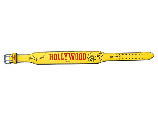 Yellow Hollywood nwo Cardillo Weight Belt Signed
