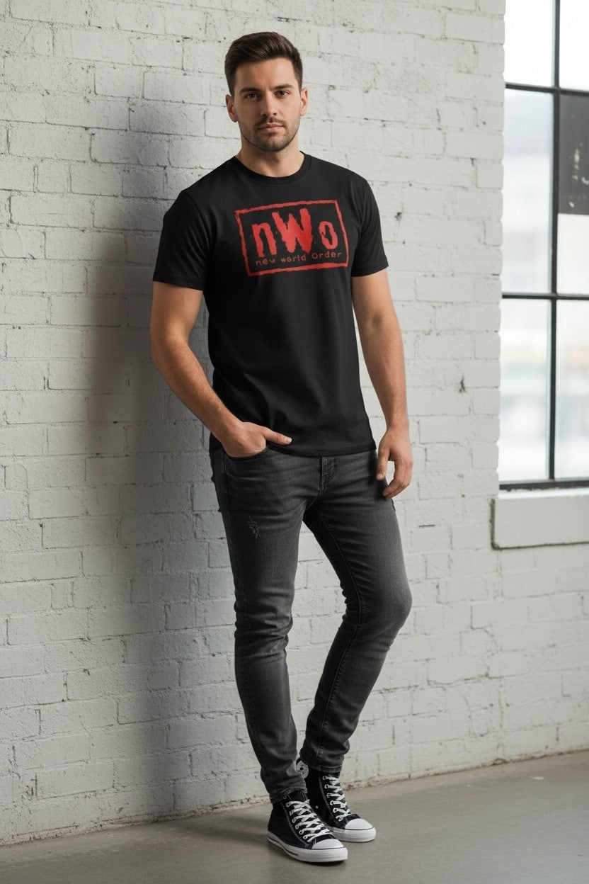 nWo Wolf Pac Black & Red Adult T-Shirt
