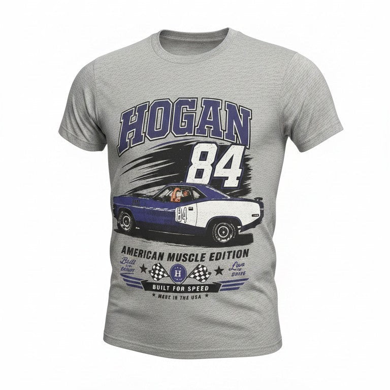 Gray Hogan 84 American Muscle Edition Adult T-Shirt