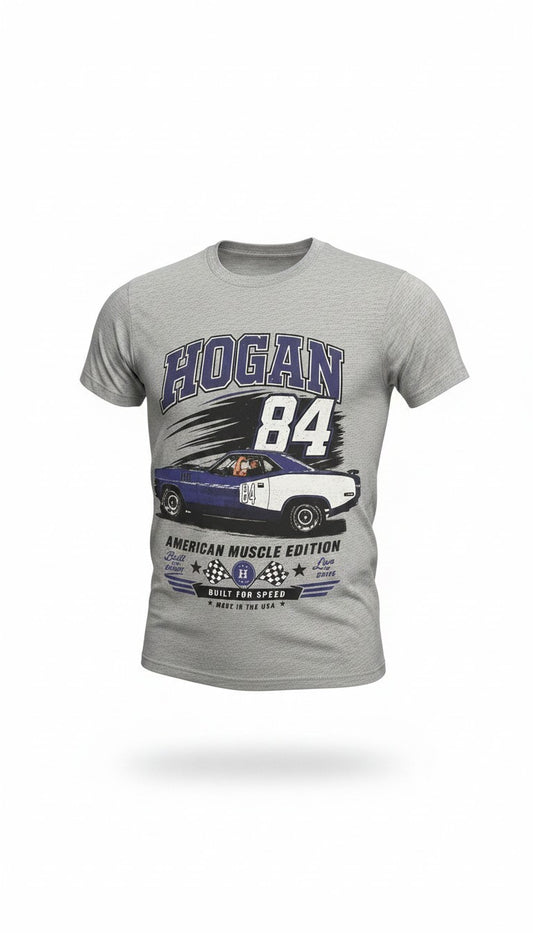 Gray Hogan 84 American Muscle Adult T-Shirt