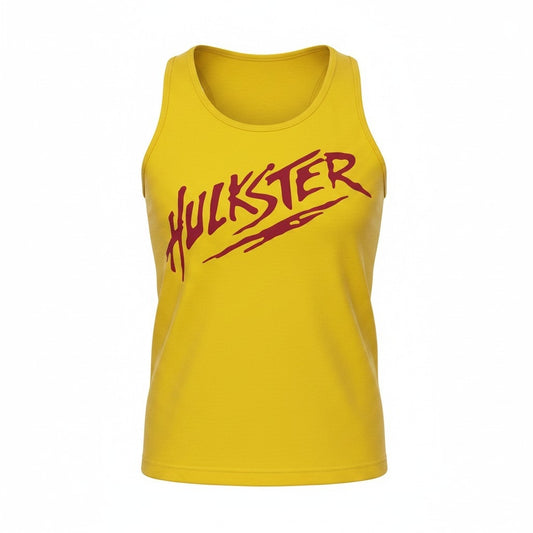 Sleeveless Yellow Hulkster Cut Off Tank Top