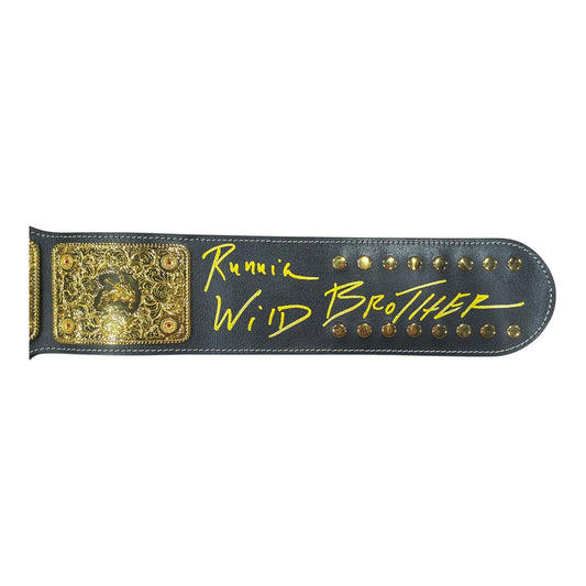 Hulk Hogan Signed 24kt Big Gold nWo Spray Paint Replica Title Belt