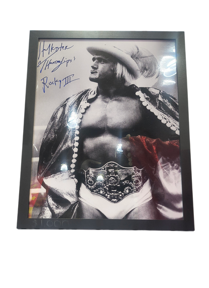 Black/White Hulk Hogan Thunderlips Signed 18x24 Poster