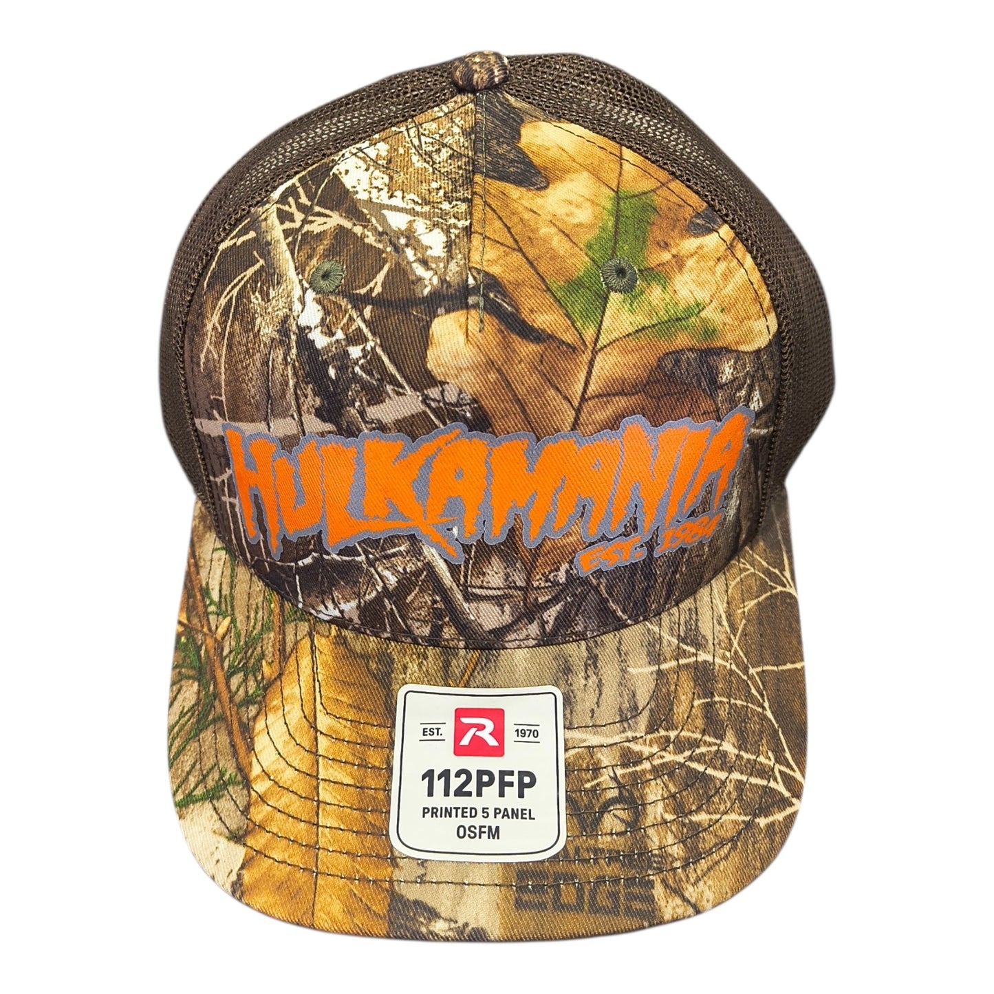 Richardson RealTree Camo/Brown Hulkamania Orange Trucker Hat
