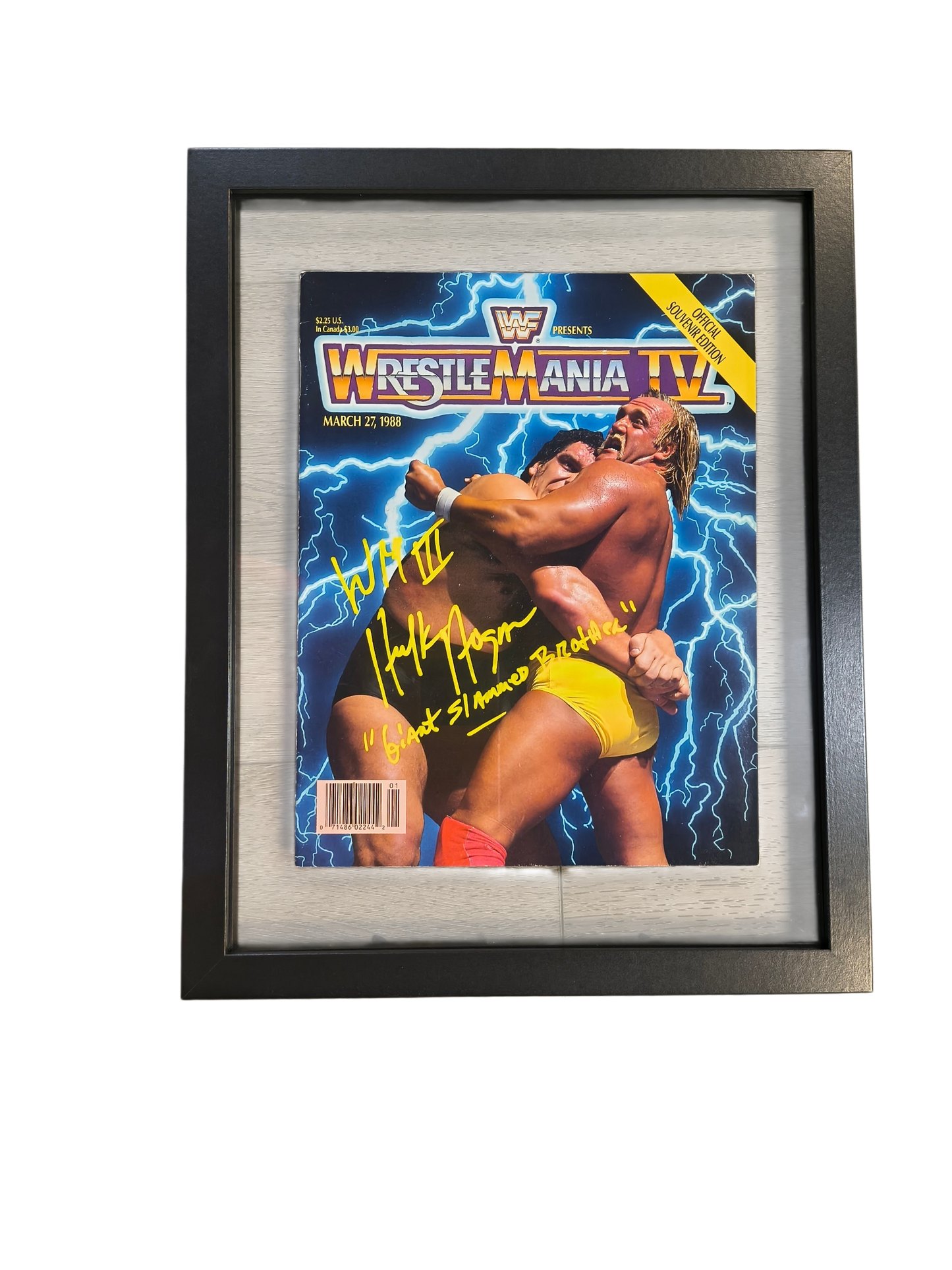 WrestleMania IV Signed Program