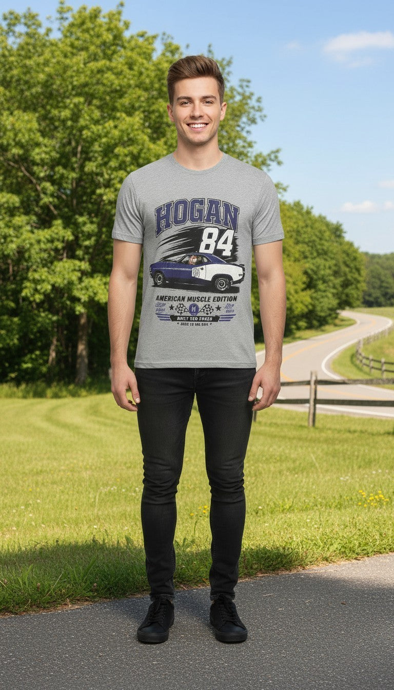 Gray Hogan 84 American Muscle Edition Adult T-Shirt
