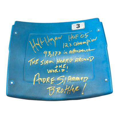 Hulk Hogan Signed Wrestlemania III Pontiac Silverdome Seat Back #3