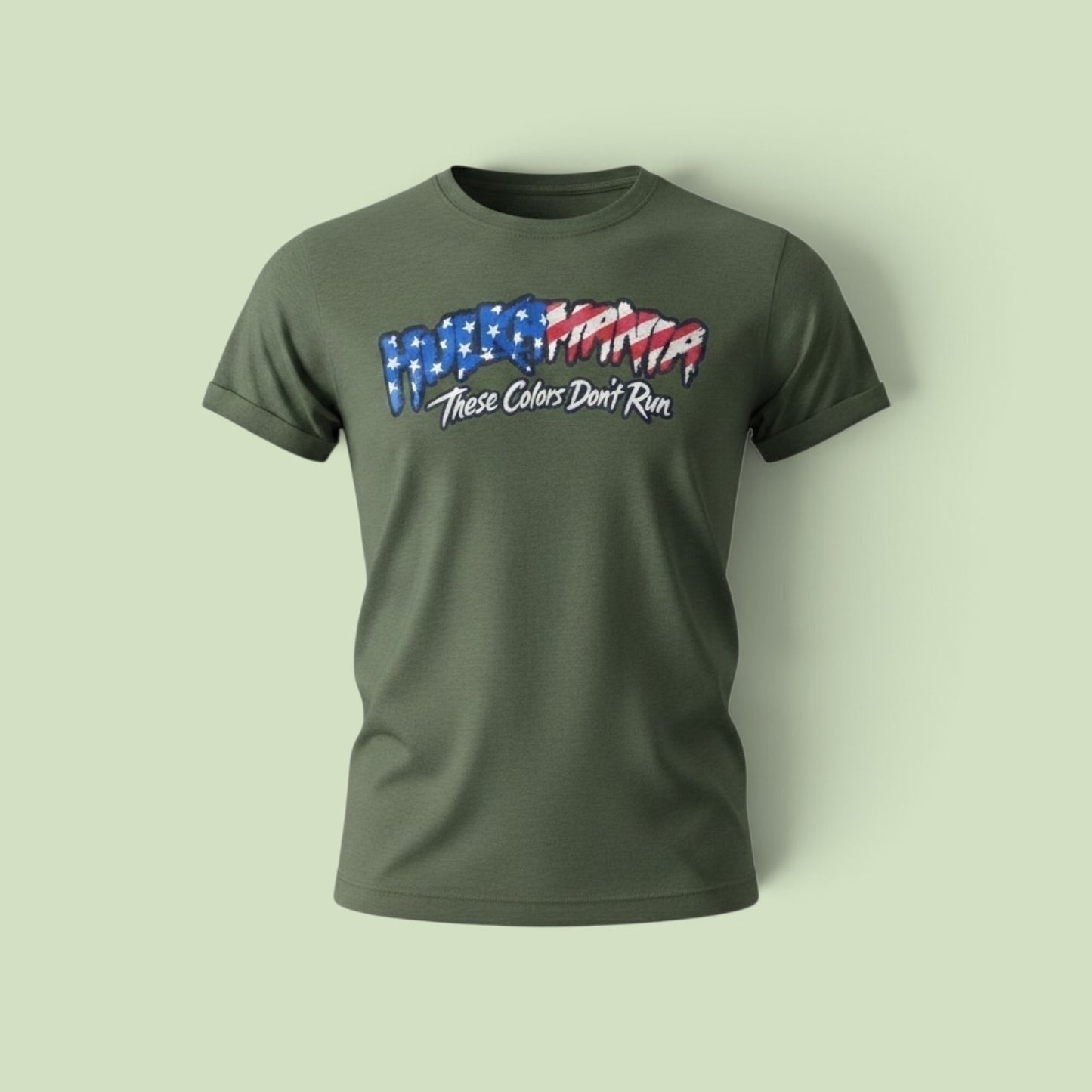 Green Flag Hulkamania These Colors Don't Run Adult T-Shirt