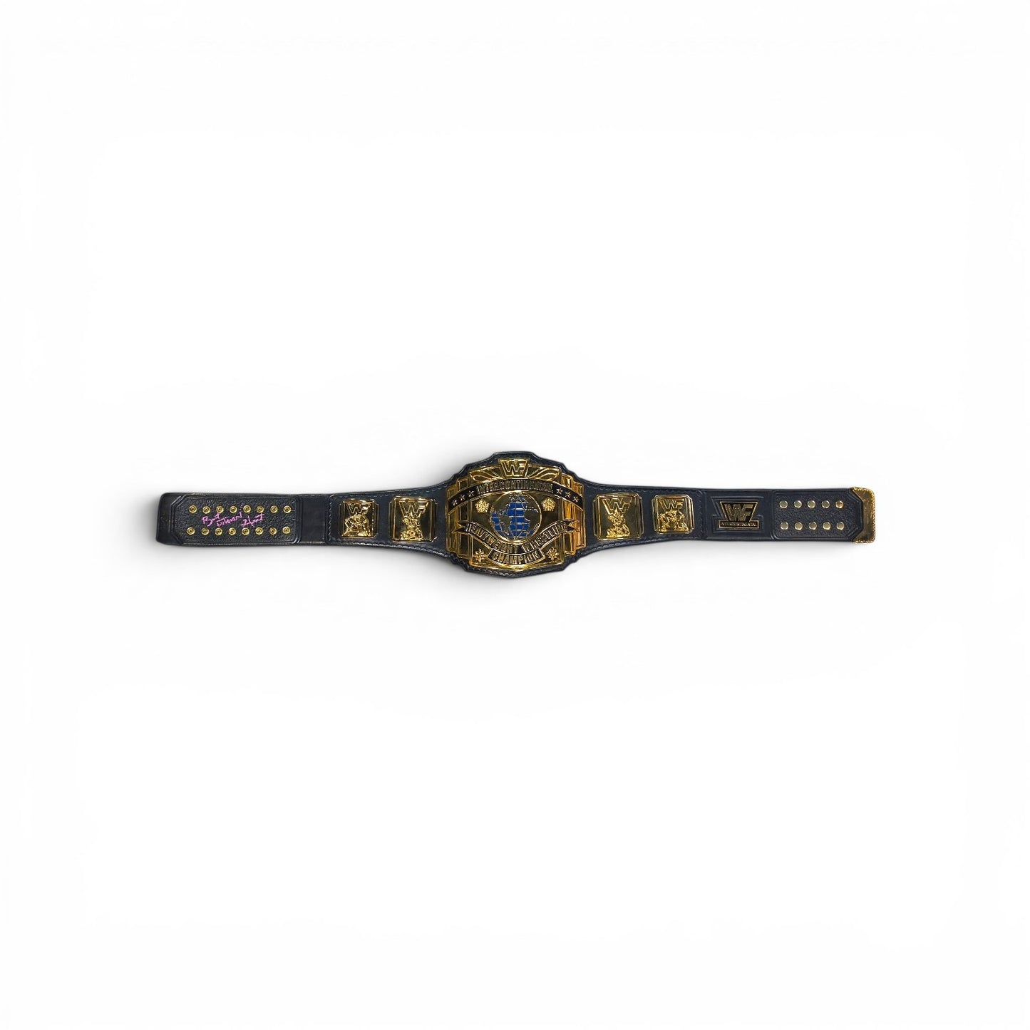 Bret "Hitman" Hart Signed 24kt Gold HD Intercontinental Replica Title Belt