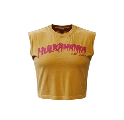 Women's Vintage Yellow Hulkamania Muscle Tank Top