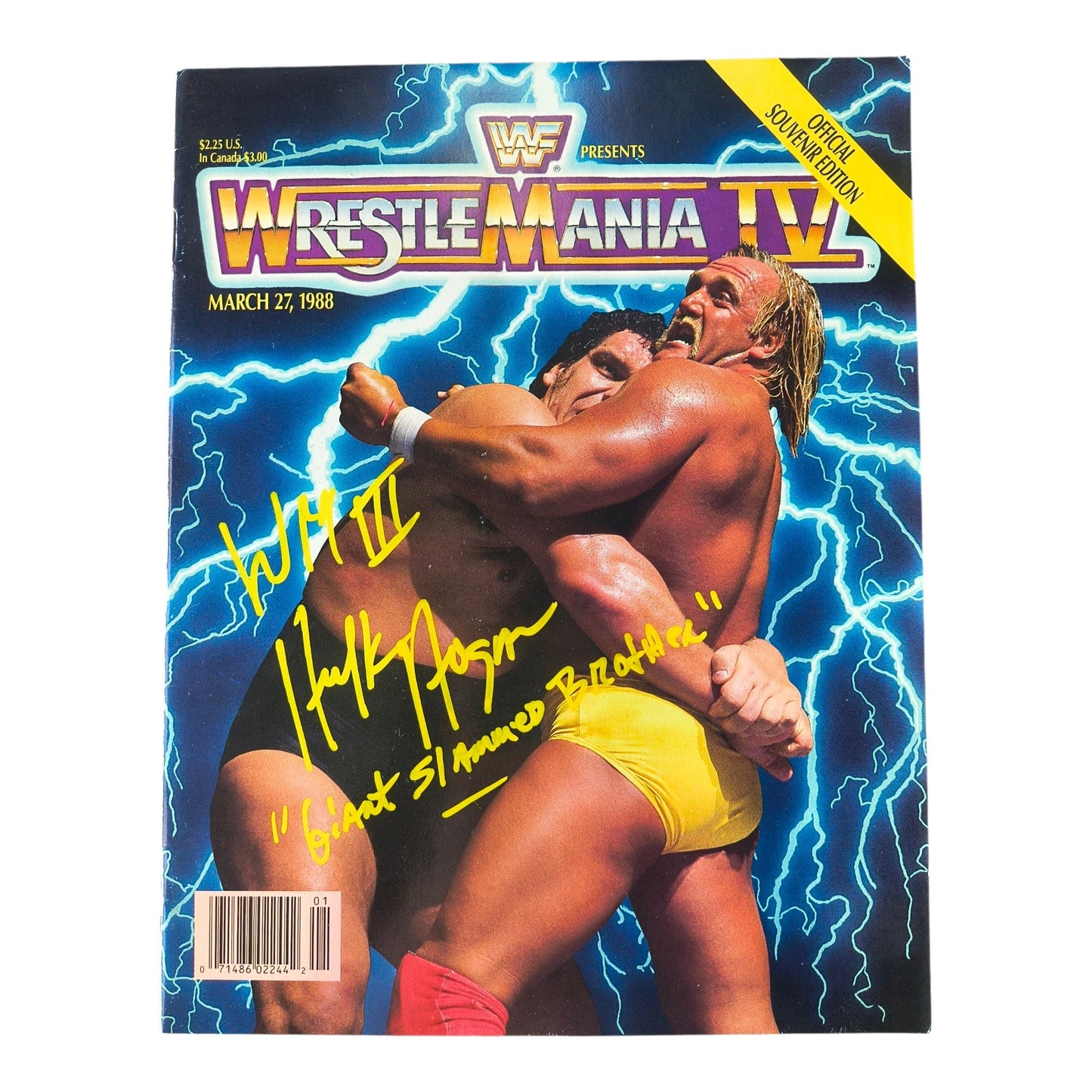 Consignment SR - Wrestlemania IV Program Signed