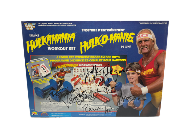 Hulkamania Vintage Workout set Autographed