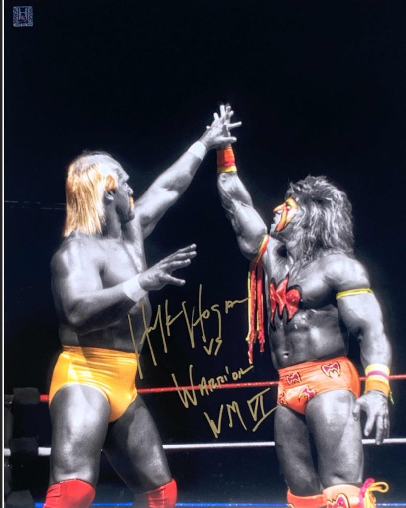 Hulk (signed) & Ultimate Warrior Poster 16X20