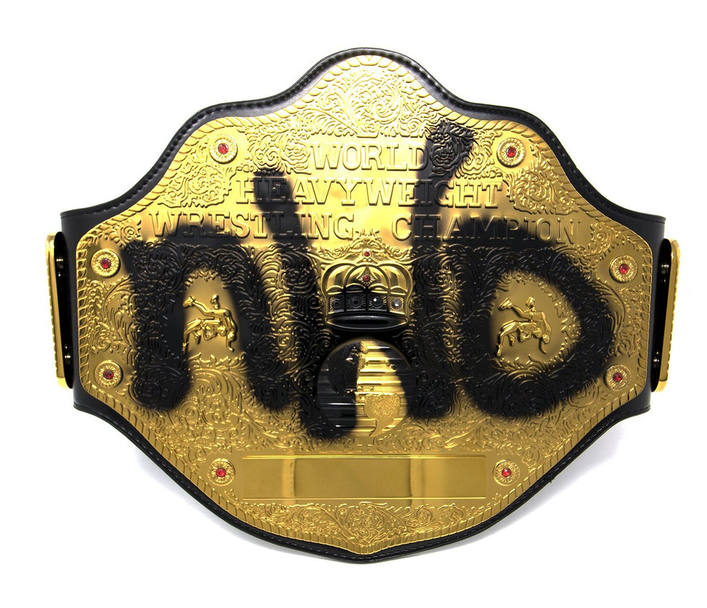 Hollywood Hogan Signed WCW NWO Championship Title Belt Replica Front
