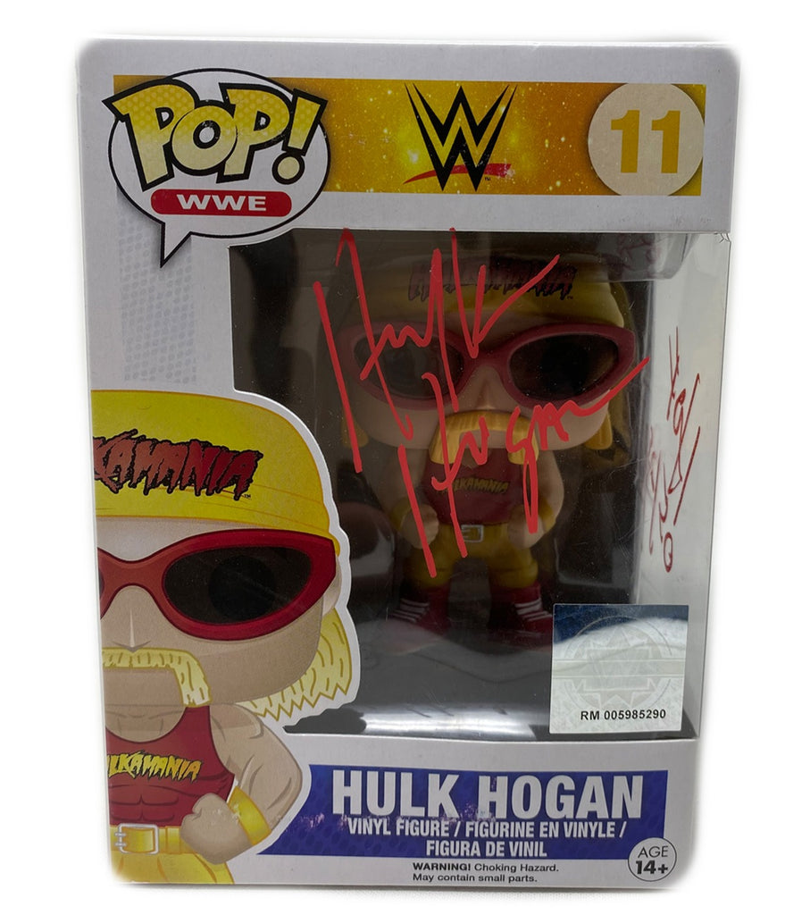 Hulk Hogan Signed Funko Pop! WWE Action Figure Hulkamania! RED