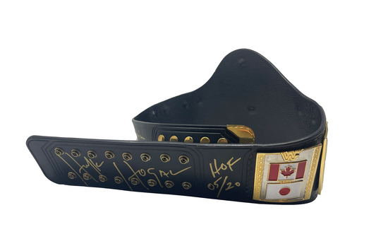 Autographed Hulk Hogan 1986 World Heavyweight Championship Replica Title Belt (24K Gold Plated - Handmade Leather)