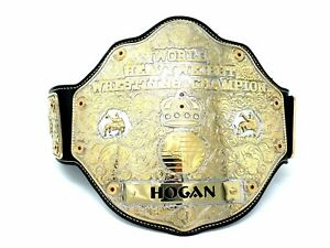 Autographed WCW Big Gold Hulk Hogan Heavyweight belt (2 tone)