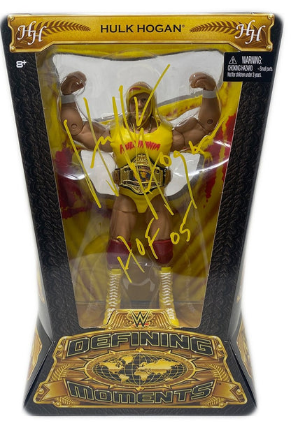 Hulk Hogan Signed Defining Moments WWE Action Figure
