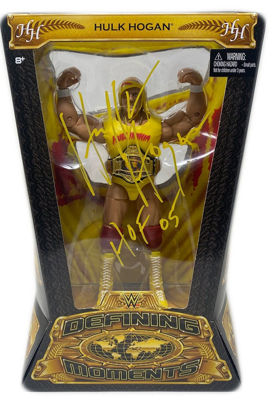 Hulk Hogan Signed Defining Moments WWE Action Figure