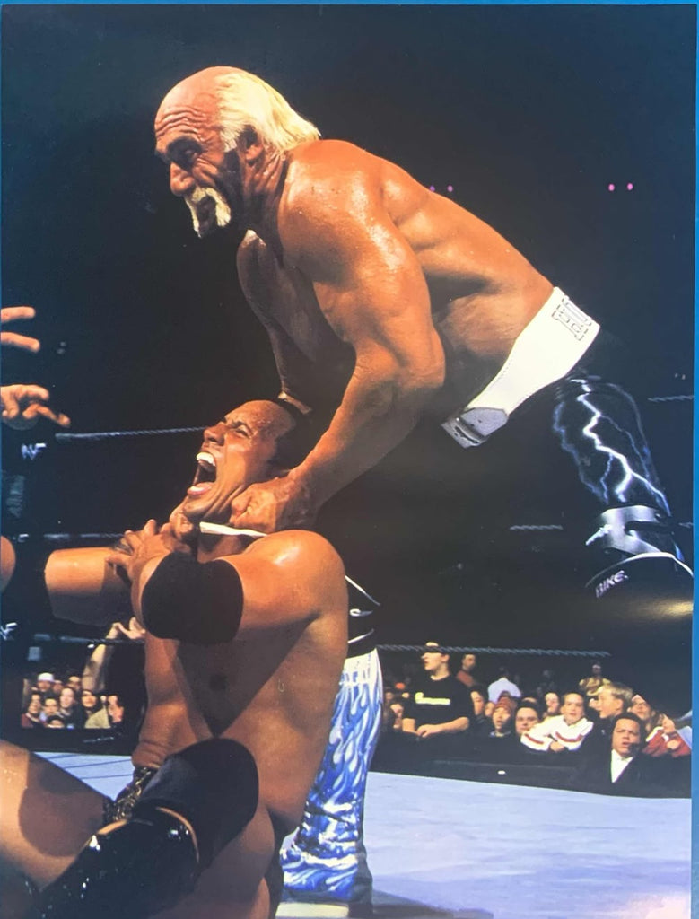 Hollywood Hogan VS The Rock 18x24 โ Hogan's Beach Shop