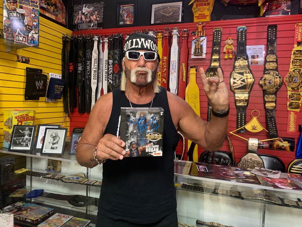 Hollywood Hogan storm collectible signed figure "NWO GEAR"